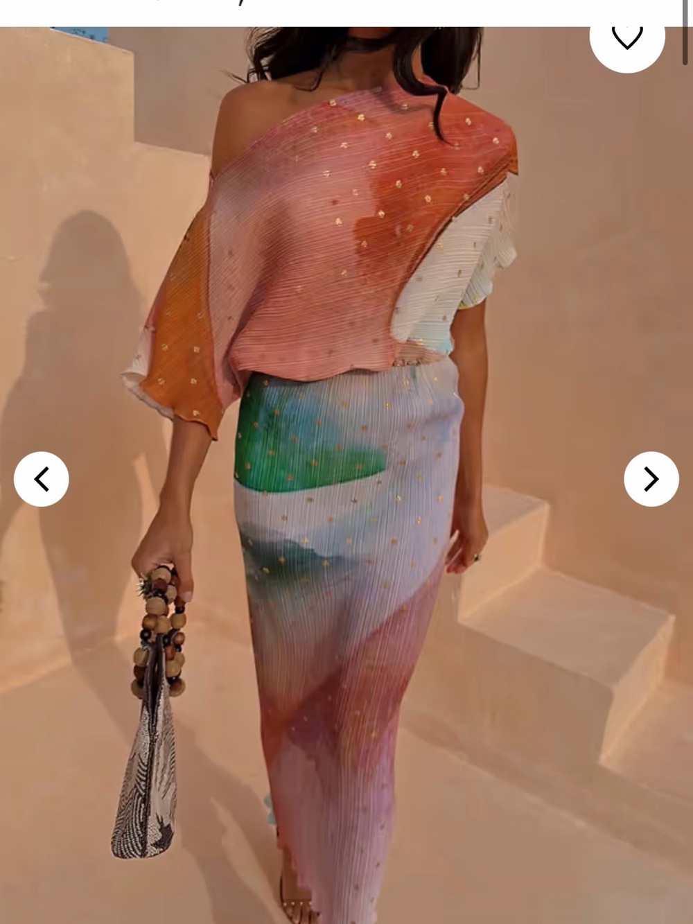 NWT - Never Fully Dress - abstract Tilly Dress - Pleated Ombre Maxi Dress
